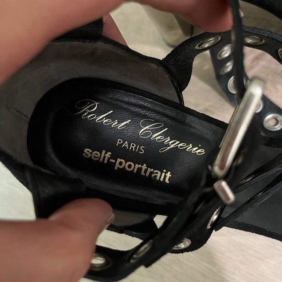 Self portrait sandals black sz 40 - Picture 2 of 5